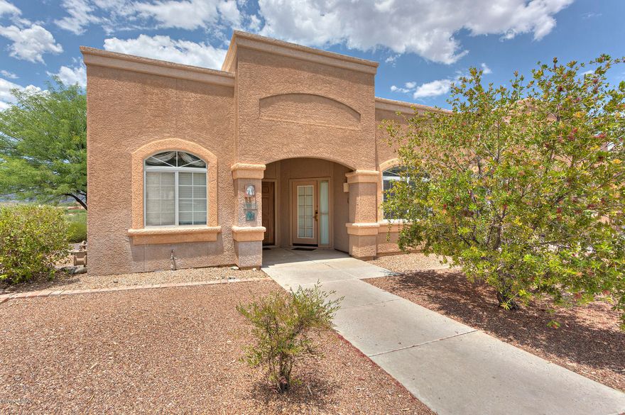 VIEW OF CATALINA MOUNTAINS FROM BACK PATIO, HOME FEATURES SPACIOUS LIVING AND DINING, KITCHEN WITH PLENTY OF COUNTER SPACE & BREAKFAST BAR, TWO MASTER SUITES, MASTER HAS WALK IN CLOSET & STACK WASHER DRYER, 2ND BEDROOM HAS MINI KITCHEN, LOCKOUT BETWEEN TWO SUITES WITH SEPARATE ENTRANCES.