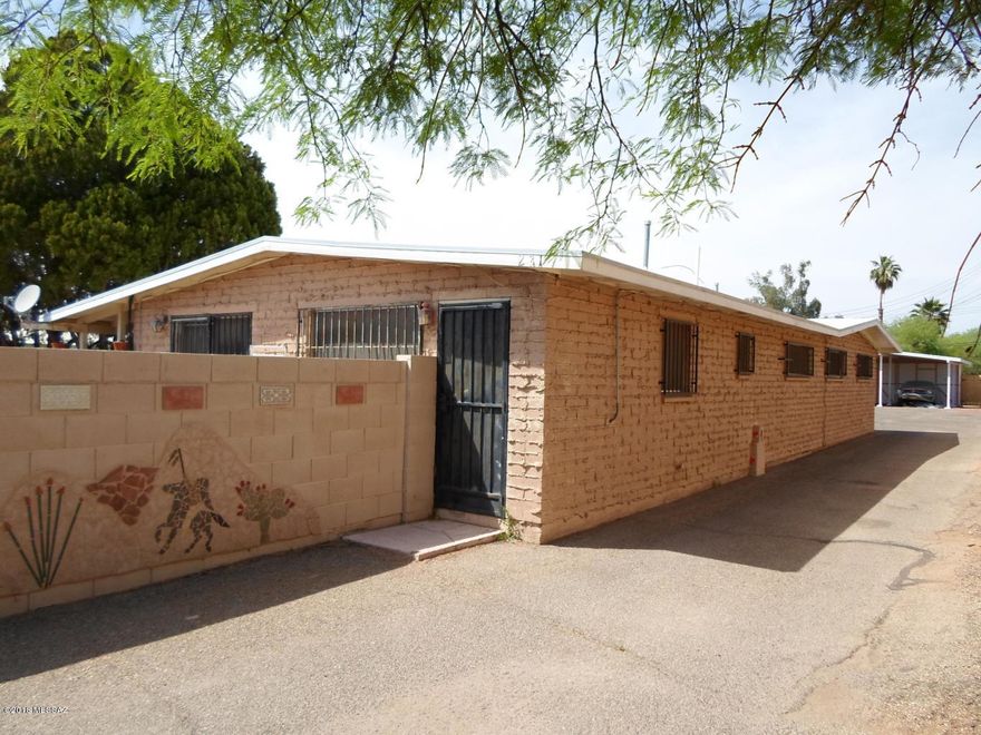 Spectacular 8 unit apartment complex w/ TONS of meat on the bone. Comprised of 4 separately parceled duplexes for desirable financing. The property has been cleaned up; 2 of the units remodeled, 4 new tenants on 12 month leases. The other 4 tenants (month to month leases) have been there since 2001! Each duplex includes a two car carport, covered patios, walled private yards and a storage room for each unit. All units are two bedroom one bath w/ central AC/Heat, ceramic tile in all areas and laundry hook ups. 1 unit has 3 beds 2 bath The complex covers .83 acres with spacious open common areas & courtyards giving tenants privacy from their neighbors. 1 unit at $950, 1 unit at $925, & the rest ranging from $750-$850. All units at $750 can be raised to $800-$850 w/ out remodeling. Huge yards