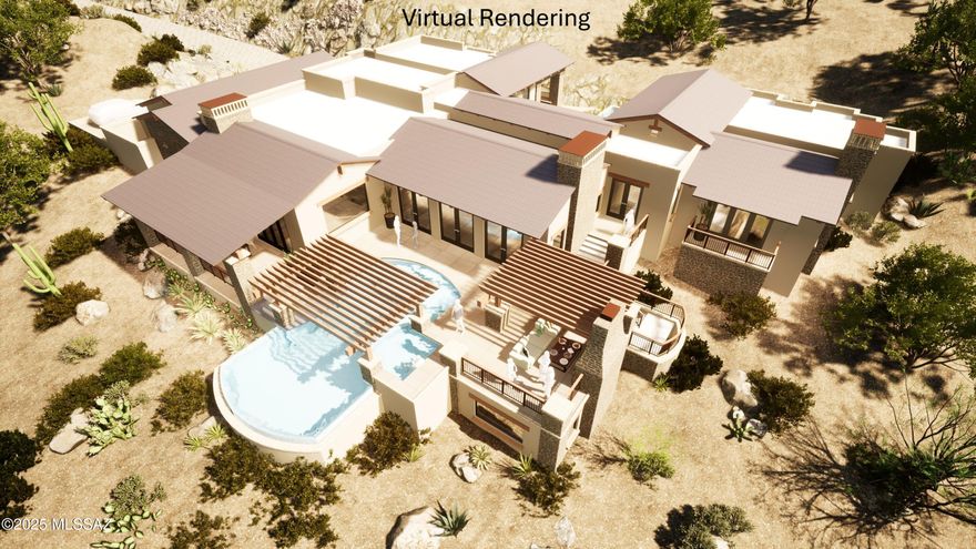 Perhaps the most Unique Luxury Community in Arizona, Saguaro Ranch offers the ultimate in privacy & pure desert beauty.  This Spectacular 4+ Acre Lot incorporates the Finest Views that Saguaro Ranch has to offer, with distant city lights to the South, Mountainous Rock Formations to the North and the Catalina Mountains to the East. 
 Offering includes detailed renderings and nearly complete set of house plans done by Greg Simmons. This is highly beneficial so that the plans can be finalized in a much shorter time frame compared to starting a complete design from scratch.  Completely remodeled SR Owner's Club offers Workout Facilities, Lap Pool, Swim up Bar, Men's+ Women's Locker Rm, Social Areas, & MORE.