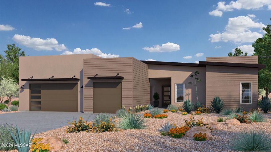 Luxury with a view. Fairfield Homes Sycamore plan on an elevated lot w/ golf course and mountain views in gated community. Estimated completion 1st Quarter2025. 3 car garage, all en-suite bedrooms w/ walk in closets, dual closets at owners suite, 12' ceilings in main living area and primary bedroom, open floor plan, corner meet slider leading to large patio and back yard or cozy up to your 48'' linear fireplace in the family room. Interior Designer selections w/ tile throughout and epoxy garage floor. Enjoy the the close proximity to shopping and dining. Golf and social memberships available at Omni (not required). Photos/renderings are of a model home at a different community. Seller/Principal is a licensed realtor in the state of Arizona. Sales agent/realtor is related to seller.