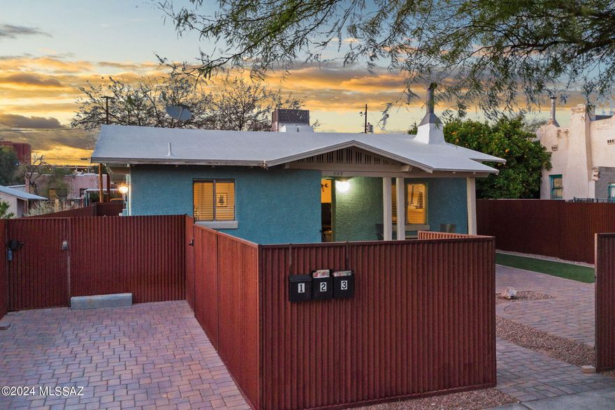Welcome to this charming and vibrant multi family bungalow, nestled less than a block away from the University of Arizona and conveniently close to downtown. Boasting a prime location, this property offers not just a home but a lifestyle. Each unit within this triplex has been meticulously updated, offering modern comforts while preserving the timeless appeal of the historic architecture. The main unit features two bedrooms and one bathroom, providing ample space for comfortable living. Additionally, there are two one-bedroom, one-bathroom units, perfect for individuals seeking cozy yet stylish accommodation. Individual large fenced-in yards accompanying each unit, offering privacy and a serene outdoor space for relaxation or entertaining Schedule your showing today!