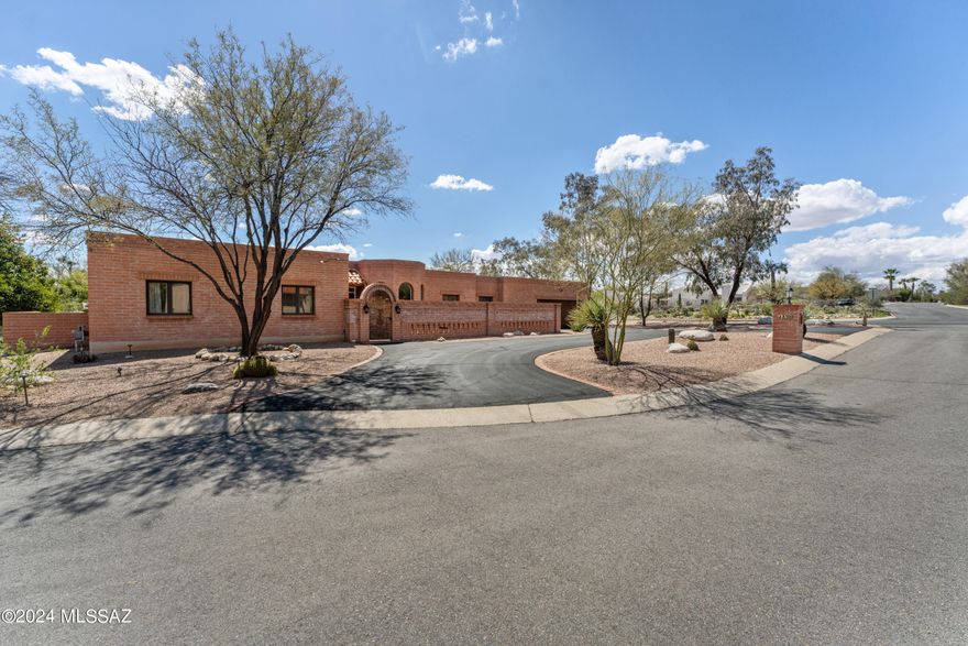 Located in  stunning Sabino Vista Hills is this hidden GEM. Step into your dream home and reap the benefits of your own spacious desert retreat.  From the private gated court yard begins the touch of luxury meets practicality. The heart of this home features the family room off kitchen w/fireplace and warmth of family gatherings and entertaining.  Formal dining and living spaces. Split bedroom floor plan affords opportunity w/separate room for guest w/separate bath, office, play room or crafts. Your outdoor heated pool, hot tub and Ramada await the outdoor extension of this enchanting lush backyard. Perfect for your home staycation.  360 degree landscape lighting. New roof recoated 2024. Charm of classic territorial ranch style setting, w/modern flair. A touch of class!
See upgrade list.