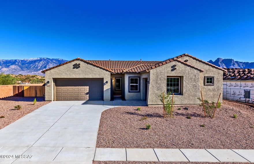 Move-in ready. The desirable Catalina floor plan features 4 bedrooms, 2.5 baths, a den, and a spacious 3-car garage. Inside, enjoy a luxurious chef's kitchen with a gas cooktop, stainless steel appliances, and upgraded coastal maple shaker cabinets in regal white, paired with stunning Monte Cristo satin granite countertops. The owner's bath and secondary bath also feature matching granite. Additional upgrades include a framed low-threshold walk-in shower in the owner's bath, a rear extension, and an AV built-in, among others.