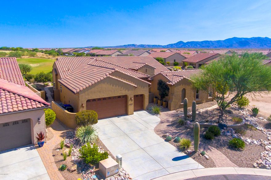 Fine living is yours in this spacious Brisa model with premier size casita. Walk into your enclosed private courtyard with inviting fireplace. Relax and enjoy the generous covered patio with a spacious pavered side patio ideal for spa, BBQ, or fire pit. Inside find a beautiful kitchen with premium cabinets & granite countertops, breakfast nook, dry valet bar, walk in pantry, & laundry w/full cabinets & utility sink. Elegant tray ceiling in foyer & great room which also has crown moulding & surround sound. Bay windows w/plantation shutters & large custom walk in closets in master & guest Bdrms, master bath with walk in shower, heated towel bar, soaking tub, side closet w/roll out shelves, full vanity powder room. Add to this the great amenities of this wonderful 55+ community. Why wait?