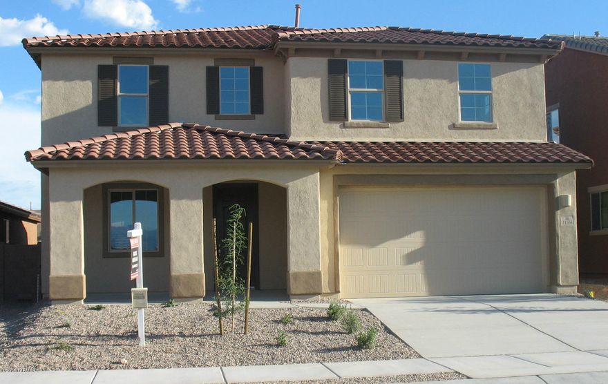 Beautiful new Richmond American Home with many upgrades included.  Bedroom with bath down stairs, dining room with butler's pantry, 8' garage door opening, 4' garage extension, extended covered patio, gourmet kitchen with Tahoe Maple Flat cabinets in Espresso, beautiful stair rail in Ebony with black iron, and so much more.  List price is with use of HomeAmerican Mortgage and AHI Insurance, otherwise price is $310,247.