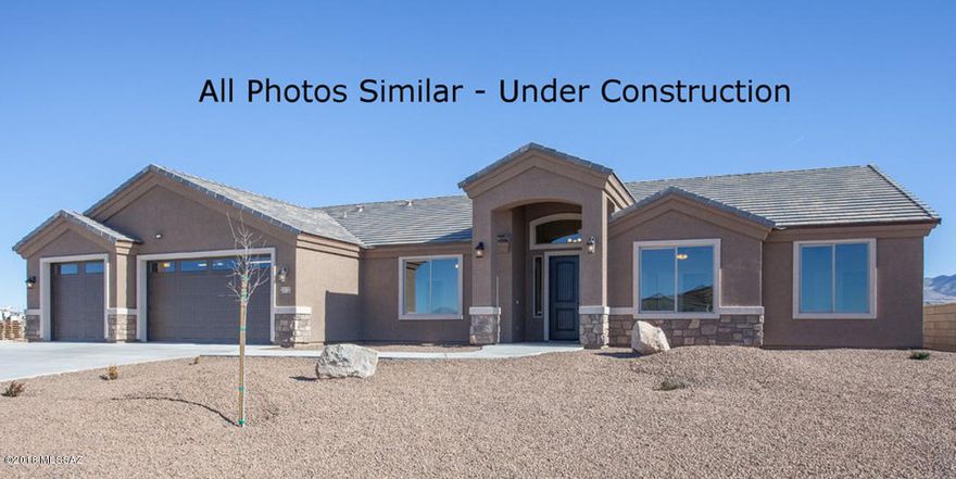 2 year 10 year Home Warranty, RV Parking and RV Hookups, Granite Countertops, Ceiling Fans Throughout House, 50 Gallon Water Heater, Two Tone Paint, Crown Molding,Granite Vanities, Microwave Hood, Tile Walk-In shower in Master bath, Exterior Two Tone Paint, Exterior Stone Accents, Pre-Wired Drip System, Hot Water Recirculation System, Hand Textured Ceilings, Stone Fireplace With Wood Mantle, Switched Christmas Light Outlet, 9',10',11.5' & 13' Ceilings, Window Seat in Family Room, Stucco Eaves, Tile Roof, Tile Floors, Tile Surround Drop in Soaker Tub