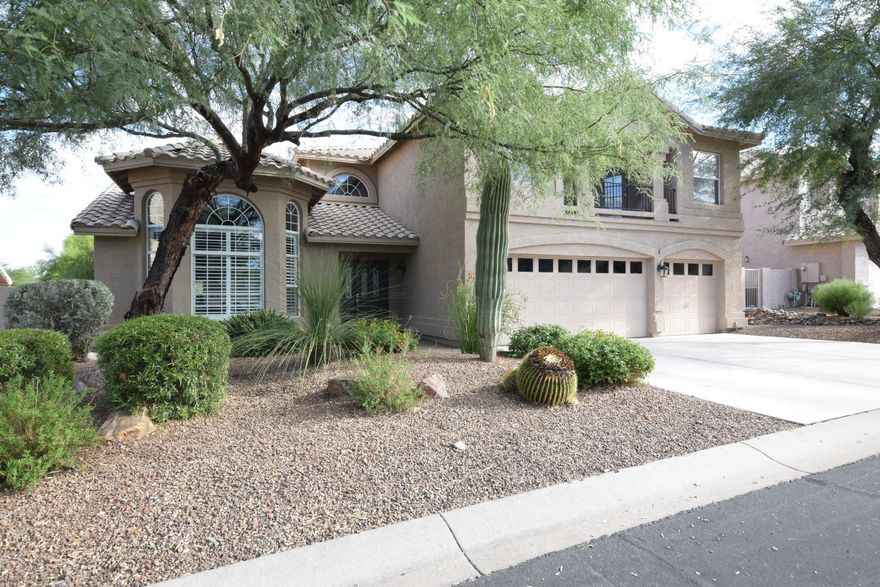 Welcome Home! Enjoy stunning fairway and mountain views from your beautiful home situated in the heart of Oro Valley! Over 3,500 spacious square feet with 5 bedrooms, 3 full baths, 3 car garage, abundant storage, and 2 balconies... 1 front & 1 back. Huge Master suite featuring His and Hers walk-in closets! Kitchen enjoys granite island and all new Stainless appliances since 2014. Gorgeous swimming pool and spa with spectacular rock waterfall feature! This wonderful family home offers tremendous value for this price point in Oro Valley.  Come... explore...and make it your own!  
    Walk or bicycle to OV Recreation Center, shopping, and/or multiple dining opportunities. Owner/Agent.