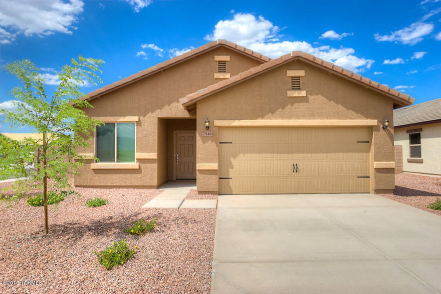 The Ajo floor plan is a spacious 3 bedroom, 2 bath single story home with over $10,000 in upgrades including energy efficient kitchen appliances, granite countertops, custom wood cabinets, brushed nickel hardware and an attached two car garage. Each of these beautiful homes comes fully-loaded with a private master suite complete with a walk-in closet, as well as a fully fenced backyard, large covered patio and front yard landscaping. This exceptional home is located within the amenity-rich community of Sonoran Ranch, featuring miles of walking trails, as well as a park with a children’s playground and a spacious picnic area, providing an extraordinary lifestyle for you and your family.