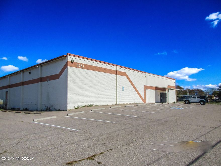 A 29,481 SF Masonry building split into a 19,481 SF back unit and a 10,000 SF front unit. Corner Lot Building on a large fully fenced lot 84,000 SF lot that is zoned MU.  Each warehouse section has 2+ bathrooms and multiple offices.  1200 sqft secured room with a vault door. Multiple Roll-up doors and docking.  The building has 4 electrical meters and plenty of power for anyone with over 1200 Amps. It's located mins from the Tucson airport, I-10, Benson Hwy, Davis Monthan Airforce Base, and a short drive to Downtown.  The Gem Business and Inventory are for sale and the owner will Seller Carry on the building and the inventory.  The owner is flexible on terms and timelines if an Owner/user is interested.   

 Sprinklers - Yes 100%
Loading  - 3 Dock High Doors and 3 ground Level
Power - Heavy 3 phase 1200 Amps.  New LED Lighting throughout
Office - 8 Offices 6 up in the front with HVAC and 2 in the back section.
ADA - ADA Compliant
Ceiling Height - 14' and Column Spacing 40' x 31'
Opp Zone - Located in the Opportunity Zone