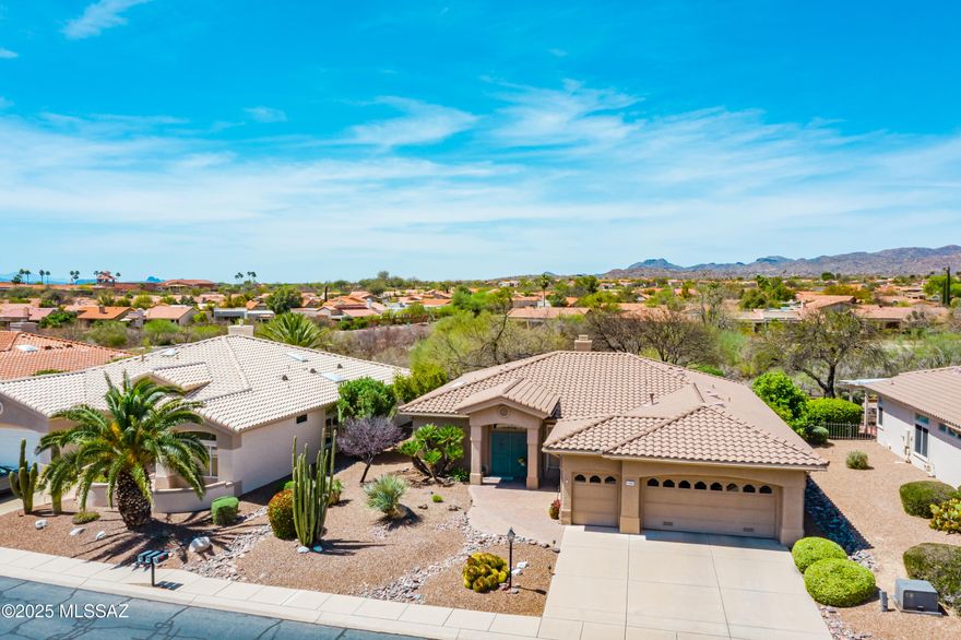 Spacious 2034 sq' home in active Sun City.  Sits on a large private lot just off of desert area & golf course. No homes behind. The HVAC replaced 2020. All new roof/tiles & under-layment 2015  Updated 2025. Attic has all new insulation & electrical wiring 2025 w/all openings screened or blocked. Home is beautifully updated  The kitchen has custom alder cabinets, lighting and all pull out shelves.  2 beautiful baths plus a powder room. 2 car + golf cart garage. Unlimited storage. This great home has all of the extras. Fruit & shade trees compliment the huge covered patio and ramada. All this home needs is you to complete the perfect picture. It will be open Saturday 5/9 from 11:00 - 3:00. Carol Kershaw Host. Come in & see it for yourself! Relax, enjoy and get all of your questions answered.