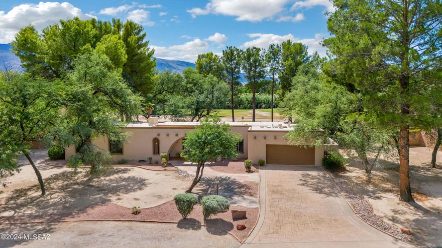 Look no further! Gracious split 4 BR/  3 BA home that backs the 6th fairway.
Magnificent golf course and mountain views from gorgeous remodeled home in Forty Niners Country Club. Fluid design with huge picture windows that frame the the forever views throughout. Living room features wood beams, distinctive stone fireplace and thoughtfully opens to incorporate the kitchen. Cook's kitchen boasts breakfast bar,eat in nook, bountiful solid cabinetry, solid surface counters, newer SS appliances, graphite sink and tile backsplash. Master suite offers niche lighting, updated dual sink vanity and large walk in shower & private patio. Exceptional backyard with sweeping covered patio, refreshing pebble finish pool, grass and mature trees in a park like setting. Oversized 2 car garage plus workshop