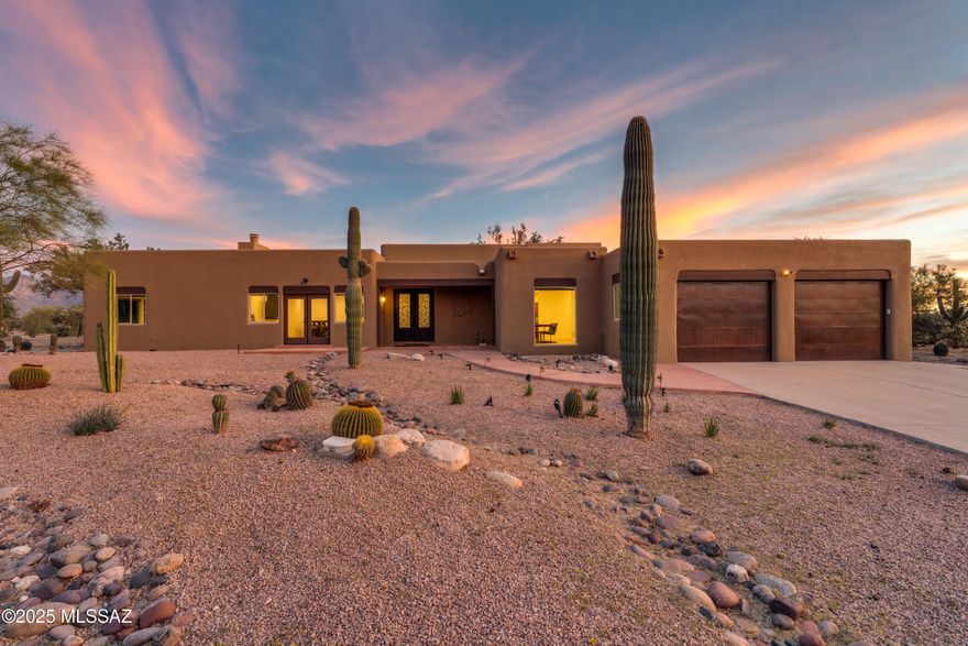 Experience the perfect blend of elegance and tranquility in this tastefully updated desert estate. Nestled on 4.68 acres with no HOA, this property offers the rare freedom to expand or customize your dream retreat.

The main home features 3 bedrooms and 2.5 baths, showcasing open living spaces, refined finishes, and seamless indoor-outdoor flow. A private casita adds flexibility with its own bedroom and full bath—ideal for guests, multigenerational living, or a private office suite.

Step outside to your resort-style oasis, complete with a sparkling pool and spa, lighted walking paths, and lush desert landscaping that enhances the natural beauty of the Sonoran surroundings. Enjoy breathtaking mountain views, along with spectacular sunsets and sunrises that make every day feel like a getaway.

This is truly a desert paradiseluxurious, private, and filled with possibility. Come take a tour today.