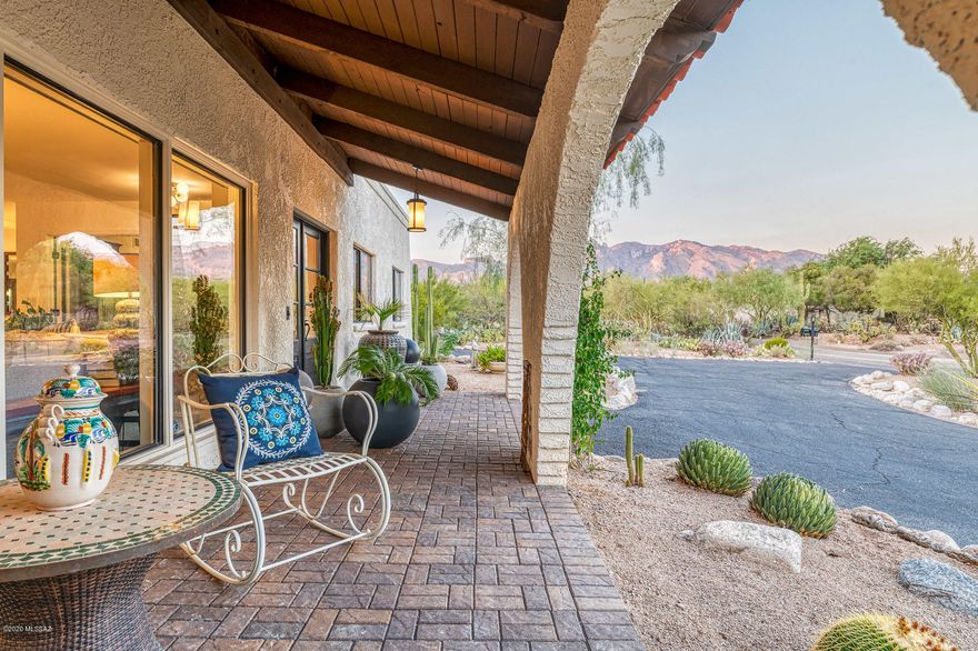 Contemporary living in Old Foothills Classic Catalina 7 Completely renovated 2019, with open bright high ceilings,spacious open areas throughout. See upgrades in docs. Over an acre of stunning views! Incredible sunsets and oasis living out of your multiple outdoor spaces. Split bedroom floor plan, one w separate entry. Low E windows throughout replaced in 2019. Dual HVAC units replaced in 2019. Gourmet Chef's kitchen with Thermador appliances double ovens and built in microwave. Quartz countertops, double islands. No expense was spared here. Master bath is a knockout! Neutral paint and calming light plank ceramic flooring. Library w built ins. Fireplace in dining. Oversized 2 car garage,epoxy floors w built in, tons of storage. Close to Farmers Market, Trader Joes. La Encantada