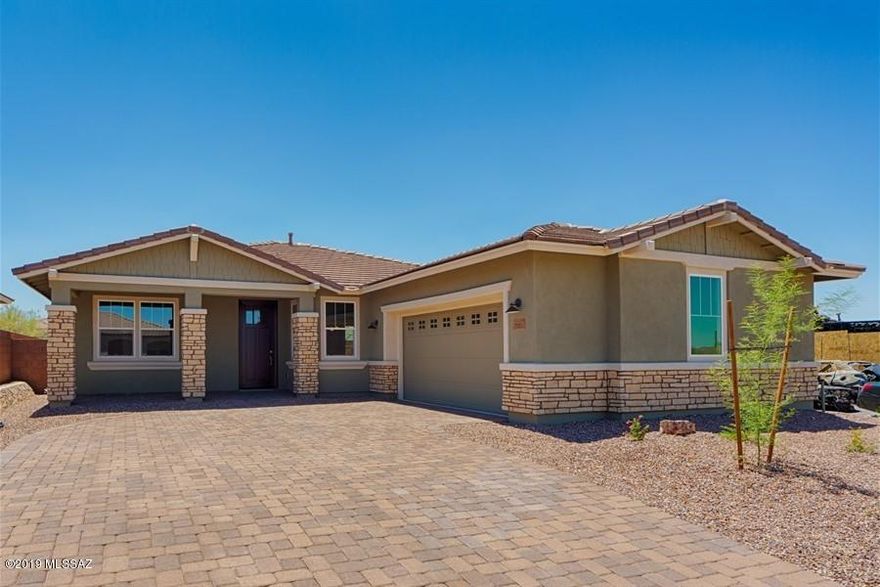 Beautiful Lookout plan is move-in ready!! Featuring Craftsman style exterior, interior offers open greatroom/kitchen with dining area and enclosed den. Spacious eat-in gourmet kitchen w Maple cabinets in Ember, LED under-cab lighting, granite counter tops, tiled back splash, oven/micro combo, 5-burner gas cook-top, walk-in pantry. Spacious island/breakfast bar is a natural family gathering location. Master retreat boasts 2 large walk-in closets, granite vanities & tiled walk-in shower/w spa niche. Other upgrades include: 8' doors thru out, coffered ceiling at dining room, base cabinet w sink at laundry, two-tone paint, gas BBQ stub and more!