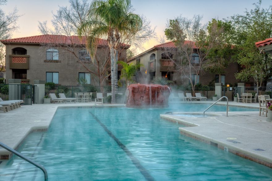 Upstairs one bedroom with mountain views from the patio. Located across the parking lot from the clubhouse, one of two sparkling pools as well as a 24 hour fitness room. This condo had a kitchen update including cabinets and granite, as well as tile in kitchen, entry and dining nook. LOADS of storage for a one bedroom. Close proximity to dining, hiking, biking, shopping, etc!! Pictures of condo to follow.