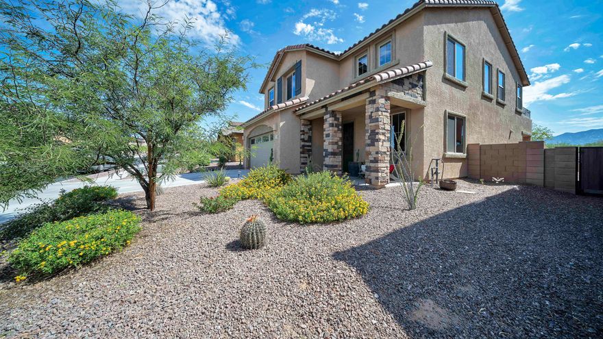 Property description:
Beautiful desert retreat with unobstructed, stunning Catalina Mountain views. Owners have lovingly cared for this 5 bedroom, 3 bathroom home with an additional loft. Great light and open floorplan located in sought after Rancho Vistoso with excellent schools and parks loaded with amenities (including walking trails, a dog park, two basketball courts, two children's playgrounds, and two tennis courts). Attention to detail throughout this home including gorgeous rustic reclaimed wood walls, hanging pallet storage in the garage, and extended backyard seating area in a tranquil landscape. Wonderful solar system that will be paid off in seven years and owned outright while still under warranty through 2037. Payment is only $179 a month + $20 connection fee with TEP.