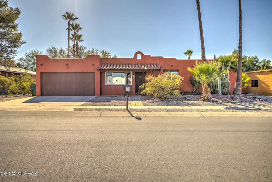 Updated three-bedroom, two-bath home with modern touches and plenty of charm! This home features a freshly painted exterior and a reroof completed in 2021. Inside, enjoy the updated kitchen boasts with new cabinets, countertops, sink, and upgraded appliances, both bathrooms have been stylishly updated. The spacious layout offers a versatile bedroom large enough to double as an office or play area. Cozy up by the beehive fireplace or step outside to the sparkling pool and low-maintenance yard, perfect for star-gazing or entertaining. Partial mountain views add to the charm of the outdoor living space. Conveniently located near I-10, shopping, and dining. Schedule your tour today and make this beautiful home yours!