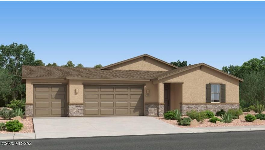 The spacious open-concept design of this single-story home simplifies multitasking among the living and dining spaces, while a back patio offers an ideal retreat for outdoor meals with friends and family. Four bedrooms, including the owner's suite, offer plenty of room for younger family members and guests. This home includes upgraded Kitchen Cabinets, Granite Countertops, Luxury Flooring Package and Luxury Bathroom Package. Also included - GEÂ® stainless steal appliances, Rinnai Tankless Water Heater, Granite Countertops, TaexxÂ® built-in pest control system, 2'' faux wood blinds, LED lighting and so much more!