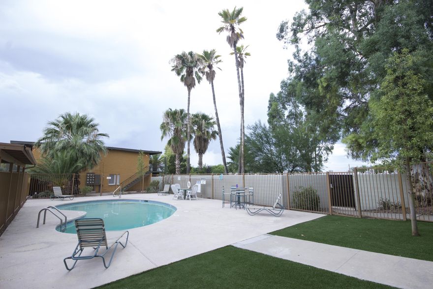 AMAZING OPPORTUNITY to own a Gorgeously remodeled (2016) 58 unit apartment complex less than 5 blocks to the University of Arizona. Fully leased through July 2018 (Yes, 2018!!). Each unit had new hardwood cabinets, granite counter tops, porcelain tile, paint, dishwasher, Microwave & electrical fixtures installed during 2016. New Clubhouse with leasing office and laundry room built in 2016. New block walls and metal gates installed 2016. Swimming pool, turf, and landscaping updated 2016. Complex built with concrete block exterior walls and concrete floors between units (except in bathrooms (plumbing). New Master Lease starting 8/1/2017. Numbers presented reflect new master lease. One of members of the Seller is AZ licensed broker.  Please do not go on the property or disturb tenants.