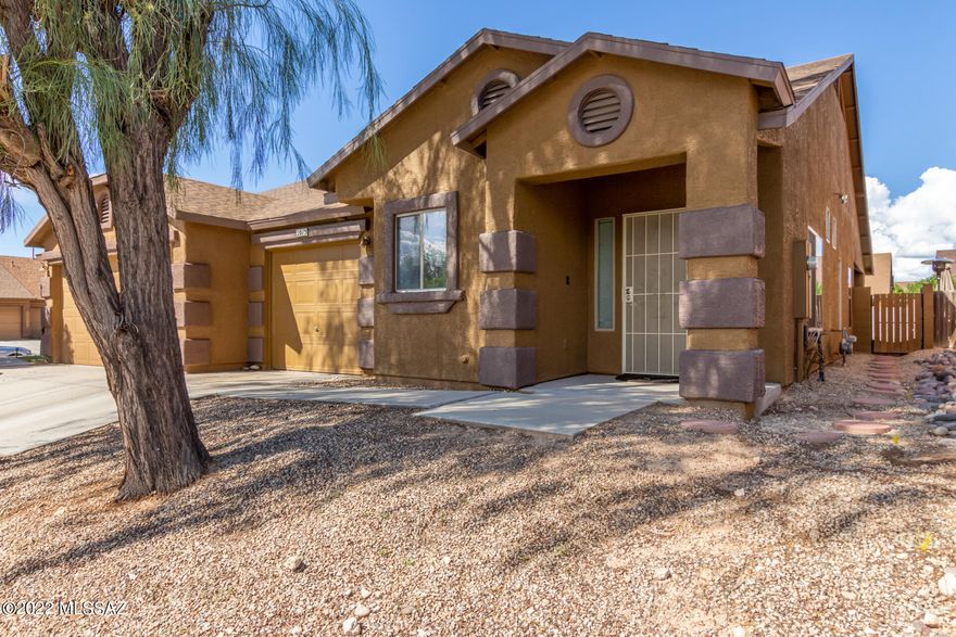 Don't miss out on this fantastic move-in ready townhouse located in the Tres Pueblos community featuring 2 bedrooms, 2 bathrooms, and a bonus room perfect for an office space, personal space, or a 3rd bedroom if preferred. The living space has high ceiling and an open layout giving you ample space to personalize and enjoy, and great for entertaining guests. The master bedroom features a generously-sized walk-in closet and personal bathroom. The sizeable backyard leaves you plenty of options for personalization and entertainment, and the home even contains a tandem 2-car garage.  This is the perfect space to call home! Come take a look before it's gone.