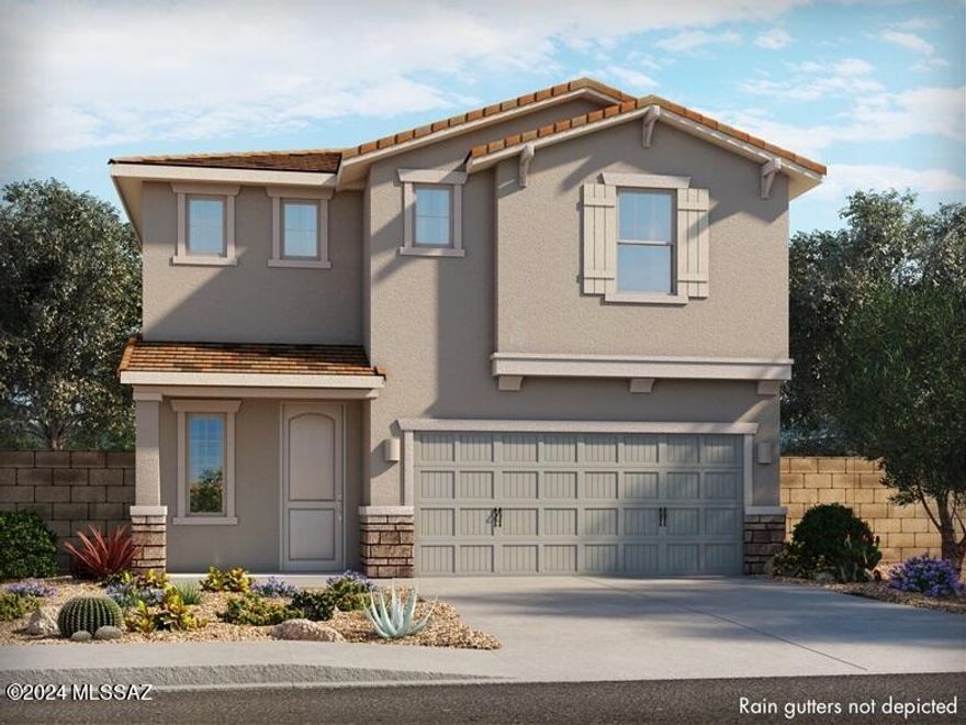 Brand NEW energy-efficient home ready Oct 2024! The Park floorplan in Tucson, Arizona offers a 2 story home with 4 bedrooms, 2.5 bathrooms, and a 2-car garage. Downstairs, entertain guests in the open concept kitchen and great room or lounge on the covered back patio. Visit the La Estancia Homestead community and explore homes for sale in Tucson, Arizona. This master-planned community offers five floorplans with easy access to award winning schools located in the Vail School District. Schedule a community tour today and see the benefits of our low maintenance one and two-story homes that boast energy-efficient features like multispeed HVAC systems, spray foam insulation, and high-performance air filtration.* Each of our homes is built with innovative, energy-efficient features.