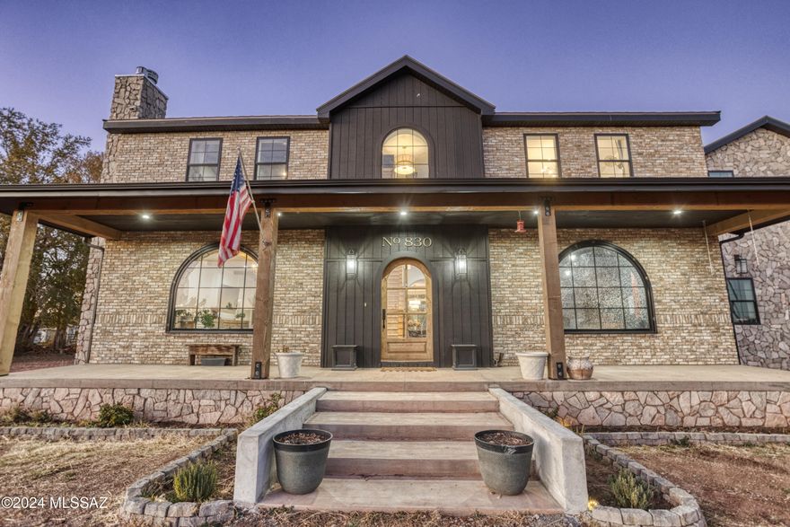 Unparallelled Quality, Efficiency & Beauty. Pella, Decra, Cove, Ilev, Scotsman, Generac, Sub Zero: All Names that Define Supreme Quality. Years of Preparation went into this Thoughtfully Designed 2-year-old Home. Constructed with Fox Blocks on 1.89 Level Acres Surrounded by Pastures. Outstanding Features such as: Coffered 10' Ceilings, Gourmet Kitchen with Cabinet Panel Appliances and Black & White Quartz, Millwork Closets, Detailed Molding, Formal Parlor, Butler's Pantry, 8' 5-Panel Accordion Door, Steam Shower with Body Sprayers, Hand-Laid Stone, Tile & Wood Throughout, Modern Décor & Design, Each Space Showcases Unique Elements, 4 Tankless Water Heaters, 2 Generators, Pickleball & Basketball Courts, Interior & Exterior Fireplaces, Separate Quarters, 3 Shares of Irrigation Rights & Pan ramic Views. Being Offered Furnished. Welcome Home!