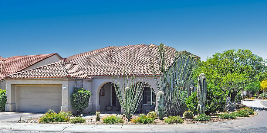 Highly desired 3 bedroom Whitehall Model, Tile throughout the majority of this home. Kitchen appliances were replaced in 2012 and garbage disposal in 2016. High Ceilings, enjoy clerestory window for wonderful light. Master bath has been remodeled with custom shower and granite double sink. Instant hot water controlled by a timer. Solar panels on the southside of the house are transferable. Enjoy an average of $40 per month electric bill. Lovely mountain views. Extended patio pavers throughout the backyard. The BEST navel orange tree in front yard over 100 sweet oranges last year.