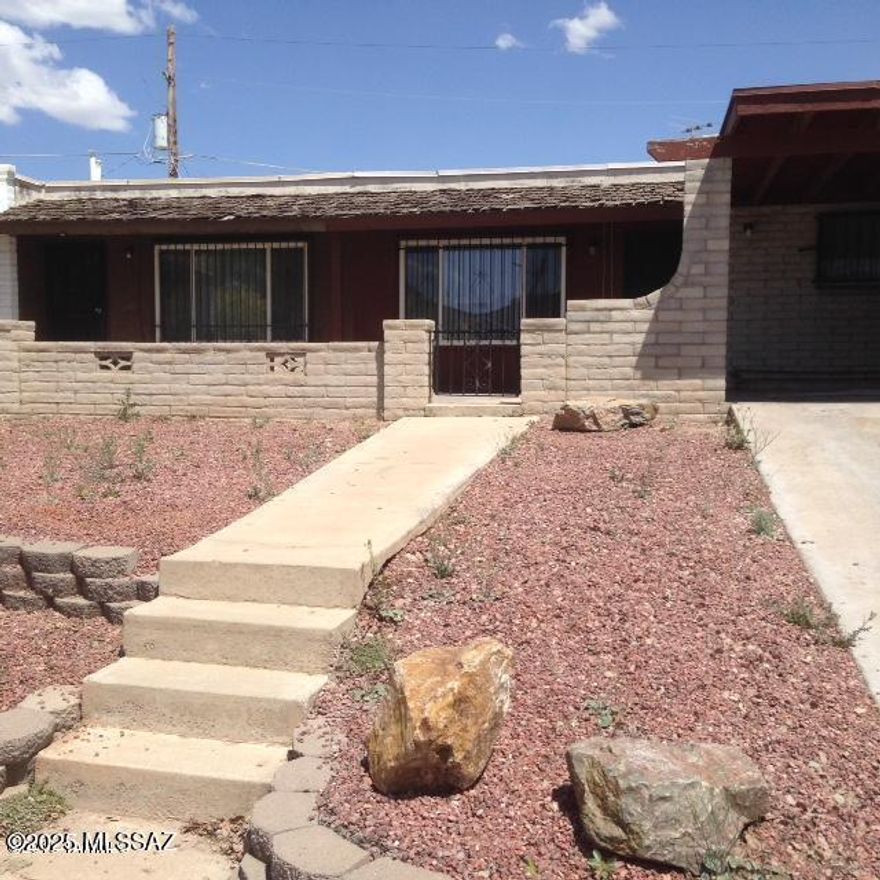 Great Investors home! Close to bus line, ceramic floors.  Security bars on front windows. Large storage off carport. need TLC AS IS condition