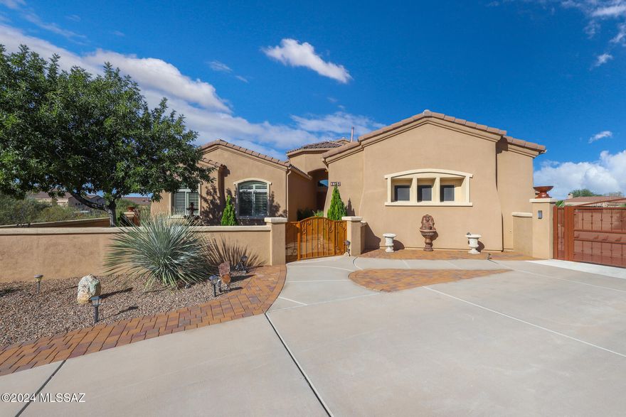 *Sellers will consider/counter offers between $850,000-$865,000* Welcome to your dream home! This stunning 3-bedroom, 2.5-bath residence offers an inviting open floor plan, complete with vaulted ceilings and elegant plantation shutters, creating a bright and airy atmosphere. The spacious kitchen opens seamlessly to the living and dining areas, perfect for entertaining.  Situated on a half-acre lot, this property boasts a sparkling pool and a large, beautifully landscaped backyard, offering ample space for relaxation and recreation. The 3-car garage provides plenty of storage and parking options.  Added bonus is the detached 1-bedroom, 1-bath guesthouse, ideal for extended family, guests, or as a private home office. This property truly has it all! This property truly has it allluxury, functionality, and endless possibilities. Don't miss the opportunity to make this gem yours!
