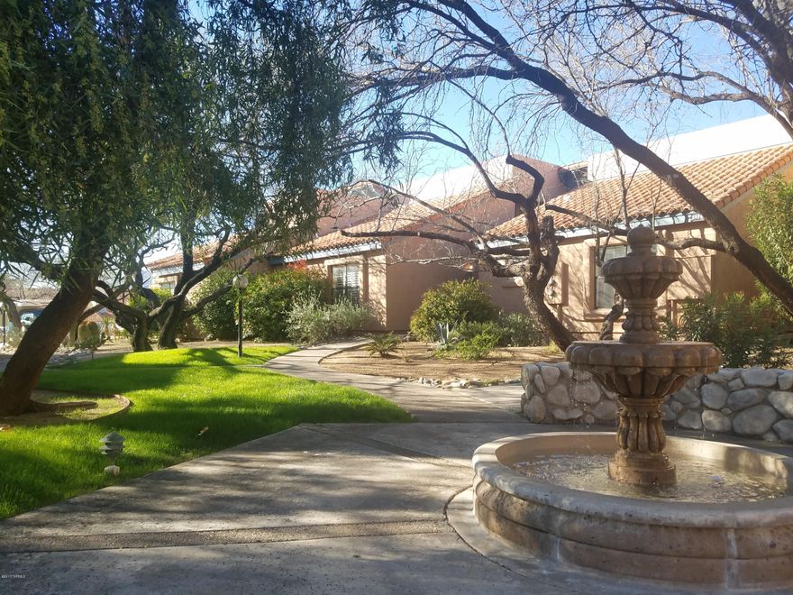 Seller will accept or counter
offers between $155,000 and $165,000. The ultimate foothills patio townhome!  Easy living, 2BR/2BA with all living areas on main level and no interior steps makes up 1200 sqft. Spiral staircase leads to upgraded loft of 170 sqft that can be used as 3BR, den, or office. Back patio has some of the best mountain views in the community. Upgraded master bath. 1/2 mile walk from the Sabino Canyon tram. Frigidaire stainless steel appliances in kitchen. Ample storage space. Security doors in back and front. Back entry is conveniently located steps from covered parking space. Front entry leads straight into gorgeous lush courtyard maintained by HOA. Newer A/C unit.  HOA covers water, fire, exterior maintenance, roof, exterior paint, insurance, garbage pickup, and more
