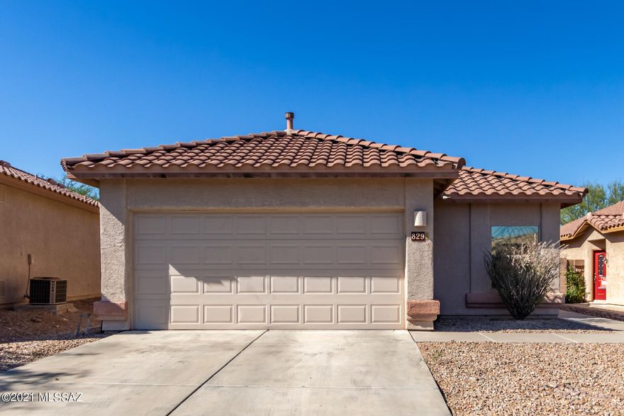 Beautiful 3 bed 2 bath, well-maintained home in the desirable Continental Reserve on the Northwest side of Tucson. When you step through the entry door, you will notice the open, bright floor plan with 18 x 18 tiles and breakfast bar with spacious kitchen. This home feels large! Fresh interior paint. The master bedroom features a walk in closet and the other two bedrooms are spacious. Low care landscape and mountain views highlight the backyard. Truly a must see!