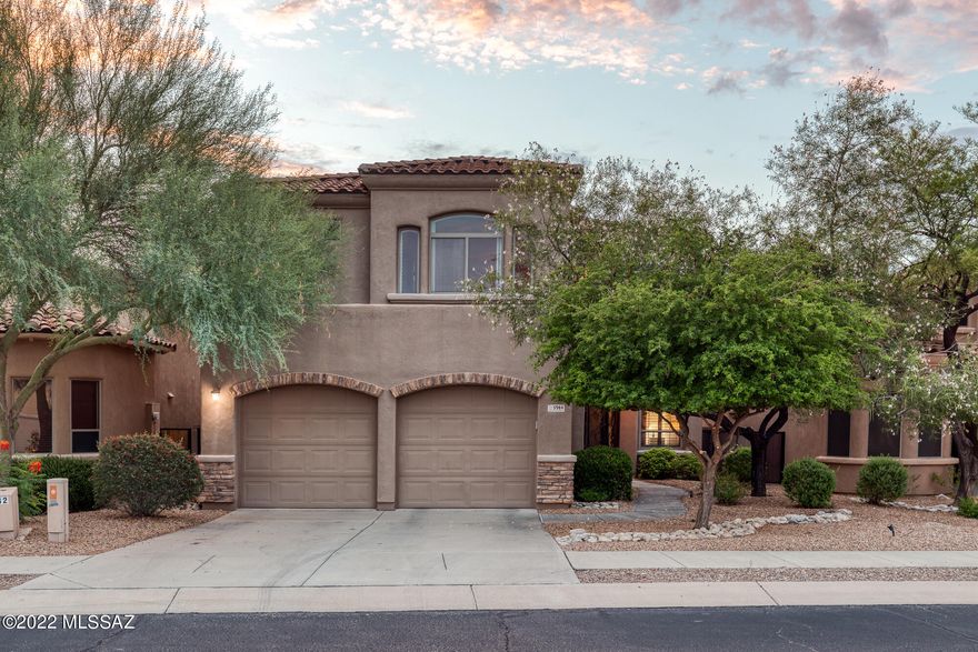 Villages of La Paloma home with a pool & spa and magnificent mountain and golf course views. This 3 bedroom 2.5 bathroom home has an upstairs loft and main level office/den. Spacious 3,085 Sq Ft, yet comfortable spaces and thoughtful details, ready to lock and leave. Primary Bedroom has private balcony with spectacular views. Nicely appointed kitchen with island, wine cooler, stainless steel appliances, and gas cooktop. Large Dining Room and Great Room with fireplace. Home comes fully furnished ready to live in. 2 car garage and large laundry. Private gate with community pool with sidewalks throughout. Experience the La Paloma Lifestyle nearby - join La Paloma Country Club, where there is 27 holes of Jack Nicklaus designed golf, tennis, pools, workout, restaurants & more. Seller is a licensed real estate agent in the state of Arizona.