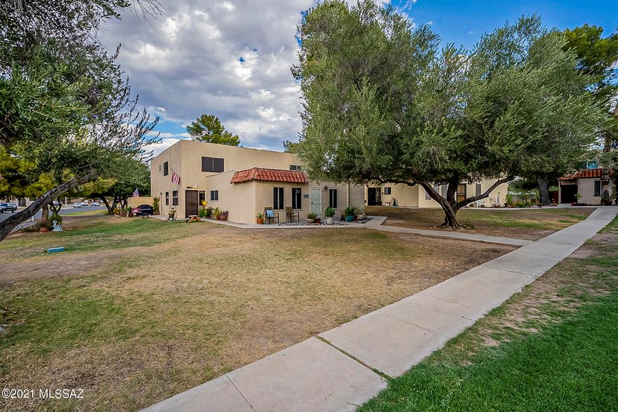 Adorable 2 Bedroom, 1 Bath Condo in The Meadows. A Shady, Park-like Setting with 2 Community Pools! Beautiful Kitchen with Granite Countertops, Stainless Steel Appliances, Upgraded Cabinets, Pantry Closet and Breakfast Bar. Dining and Living Areas are on the Ground Floor. Both Bedrooms (1 with Walk-in Closet), Bathroom and Storage Closet on 2nd Level. Unit includes 1 Covered Carport Parking Space with Storage Closet and 3 Large Storage Cabinets. Shared Laundry Room in Building. HOA includes Water, Trash, Sewer, and the Maintenance of Roof, Building Exterior and Front Lawn. Excellent Northeast Location Too!