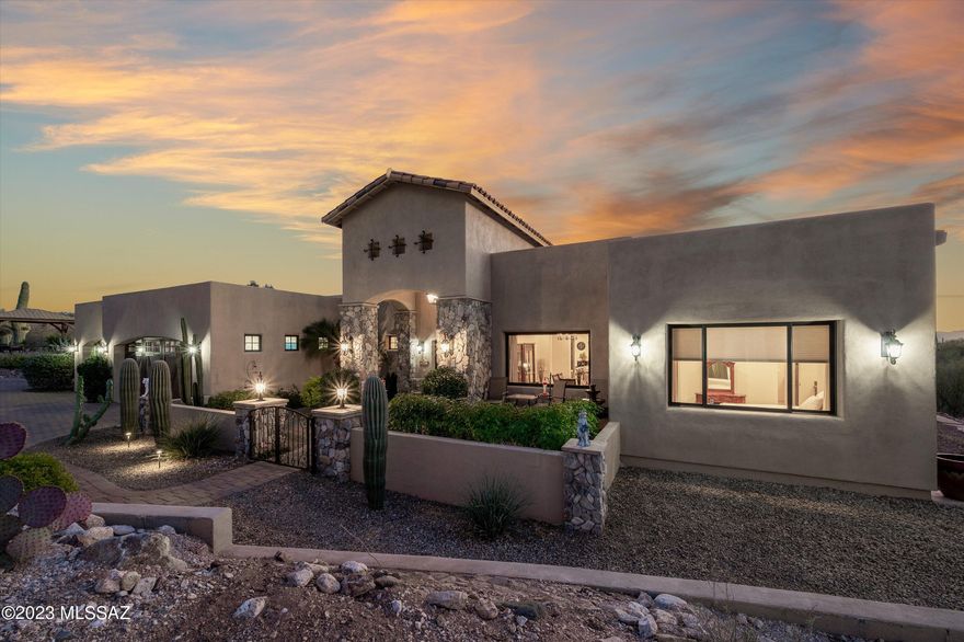 This Tuscan style 2016 built 4/3.5 Foothills estate offers incredible luxury, high end finishes, and entertaining options few other properties can provide. Inside this estate is finished with top of the line materials including tumbled travertine flooring, barrel vault ceilings, oversized windows, and premium kitchen appliances completed with supersized granite slab countertops. Large rooms, split bedroom plan, and high end spa like baths make living here feel like a palace. 

Outside the estate reveals some of the best outdoor living available in Tucson. Extensive marble patios overlook a resort-like infinity edge pool. Fully finished outdoor kitchen/bar offer views of at least 3 mountain ranges encircling Tucson perfect for weekend entertaining. Relax in the evening to watch the city lights envelope you as the Arizona sun sets from this one of a kind estate. 

Priced to sell schedule you showing today!