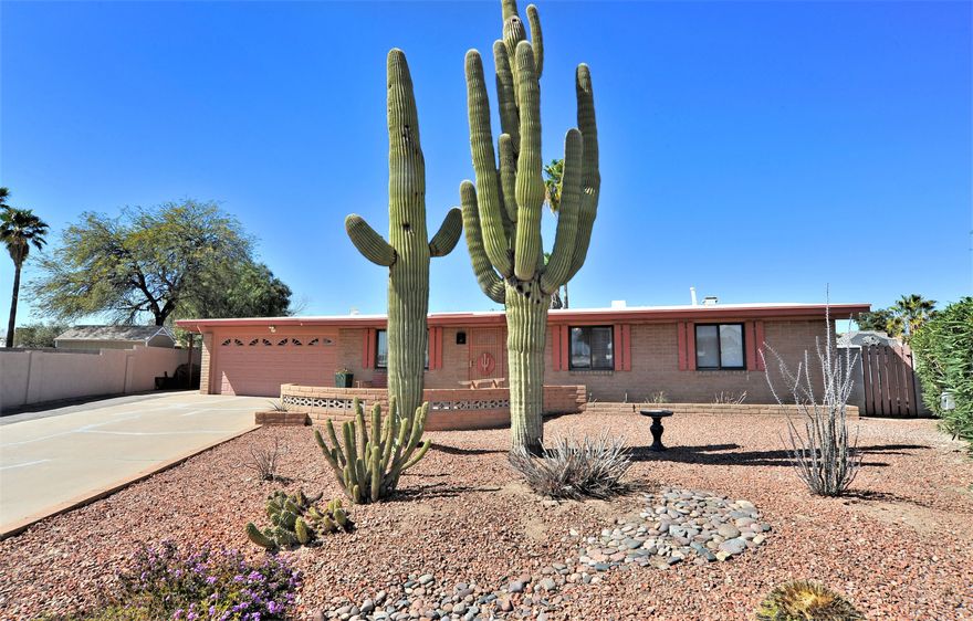 Gorgeous updated Ranch Style home, 3 Bd/2Ba.  Modern updated look is welcoming into a formal living room, dining room w/bay window, huge family room.  Spacious with lots of room to entertain. Open kitchen with beautiful cabinets, pantry and breakfast bar.  Great master with 2 closets.  Extra lg laundry/mud room makes for a great workshop & storage.  Lg backyard w/covered patio-great for entertaining!. Fenced sparkling pool, raised garden area, lg area w/artificial turf, mature vegetation. 2 car garage and covered carport. Gated side yard.  Newer flooring in LR, halls, baths, kitchen. Newer carpet in family room. No HOA! Oversized lot. This won't last long! Don't miss out, this fabulous home is waiting for its new family!