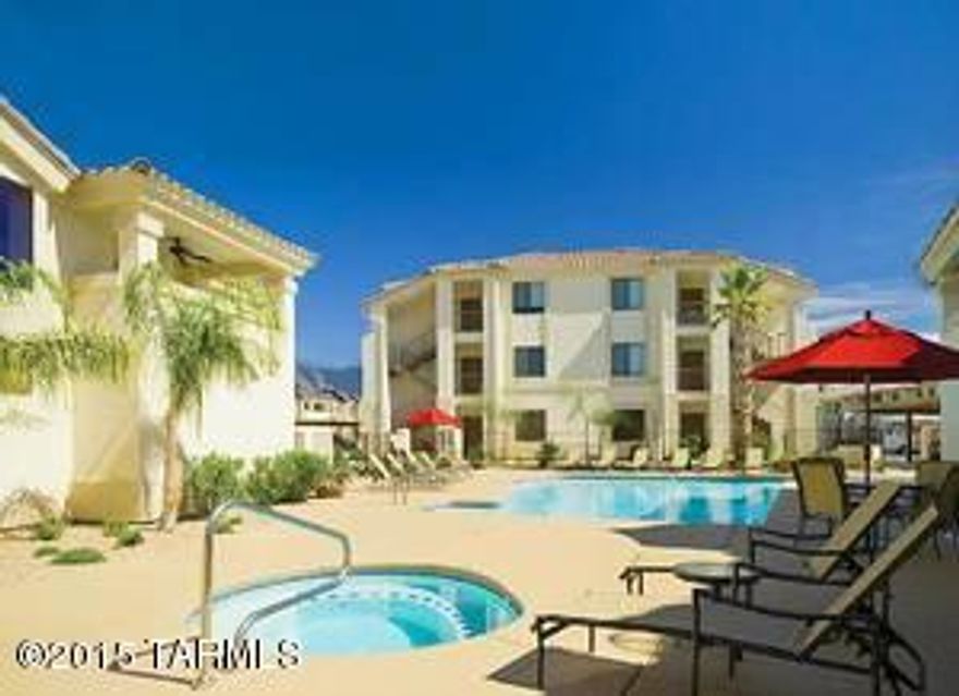 Do not miss out on this opportunity to own in this highly sought after centrally located gated community! Walking distance to fine dining and shopping. Take a walk or bike ride from your own private entrance on the Rillito River walk while enjoying the mountain views! Amenities include: Gated Entry, Fitness Room, Clubhouse, 2 Sparkling pools, and 2 Jacuzzis, covered parking, very large private patio with large storage closet, electric fireplace in living room, 10 minutes from U of A and downtown. Unit being completely remodeled with all new custom cabinets, stainless steel appliances, granite countertops, flooring, lighting fixtures, etc. Rio Del Sol is now FHA approved. Get in with only 3.5% down!