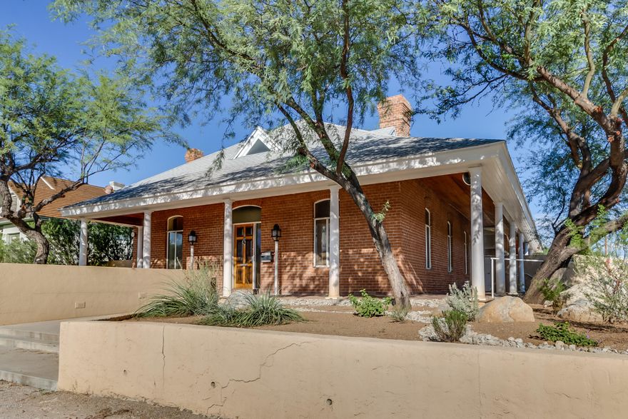 Endless possibilities & Recently Updated! 9BD/6BA Private Double Brick Corner Lot Compound located in the heart of Tucson Zoned HC-1, which allows for several uses. Main House is 6BD/3.5BA plus an expansive loft, 3 Studios w/private entrances and 1 Office towards the rear of the property w/back alley access. Located right off of the 4th Ave Retail District and walking distance to the Univeristy of Arizona and Downtown Tucson, there is no better location. This property has unlimited potential as a private residence, care home, multi-use income property, office and so much more. Landscaped backyard, covered patio, bocce ball court, individually metered for electricity and all set for specialized housing or other uses. Dream big!