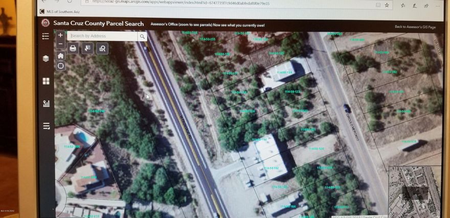 Great Frontage Rd Commercial lot, has adjoining lot of the same owner to the East off Circulo Mercado that can be purchased to create a commercial parcel with access from both roads.