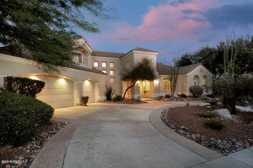 Custom 4 Bedroom & 5 Bathroom w/Den Mediterranean Home Located on the 2nd Fairway of the Ventana Canyon Golf Course. 2 Master Suites on First Floor w/ 2 Bedrooms & Bath Upstairs. Great Room w/ Bar and Fireplace. Kitchen w/Alder Cabinets Gas Range & Desk. Private Back Yard w/ Lush Vegetation, Pool, Spa, Mountain + Golf Course Views. Excellent Remodel Opportunity.