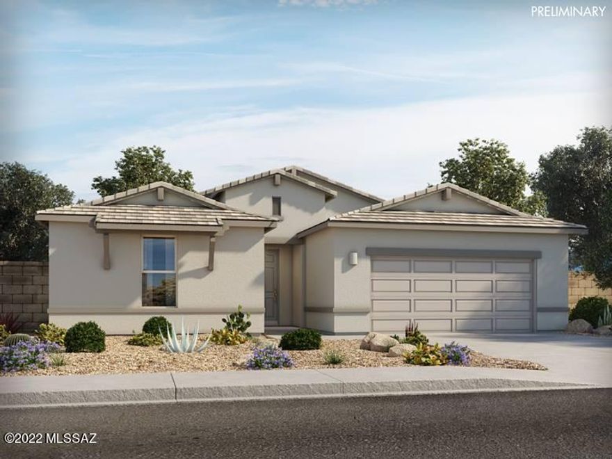 Brand NEW energy-efficient home ready December 2022! Serve dinner in the impressive dining room, complemented by a useful butler's pantry. With optional built-ins, a walk-in pantry, storage closet, and dual closets in the primary suite, you can put an end to the scramble for shelf space. Surrounded by beautiful desert scenery, this master-planned community offers an inspired collection of all single-story floorplans with incredible included features, designer details, and an array of personalization options to bring your vision to life. Known for their energy-efficient features, our homes help you live a healthier and quieter lifestyle while saving you thousands of dollars on utility bills.