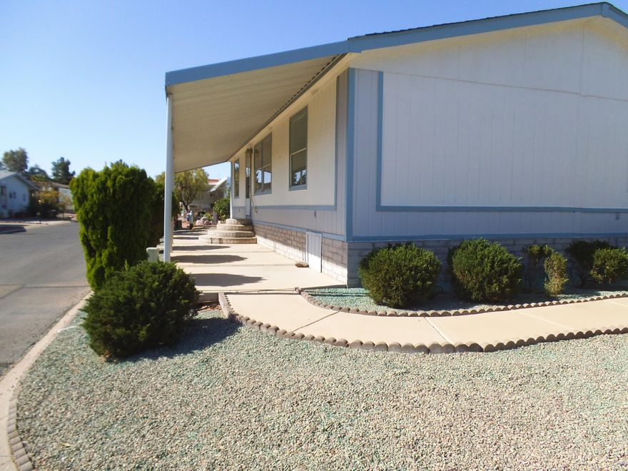 Beautiful 3 bdrm located in adult community. Attractive corner lot with views of Catalina Mtns.  Window coverings and appliances stay. Gas-pack heat.
Ample parking, large storage sheds. Pets allowed. Low HOA dues include trash, water & sewer and access to large pool, spa, picnic areas and more.
Weekly activities and community groups.
