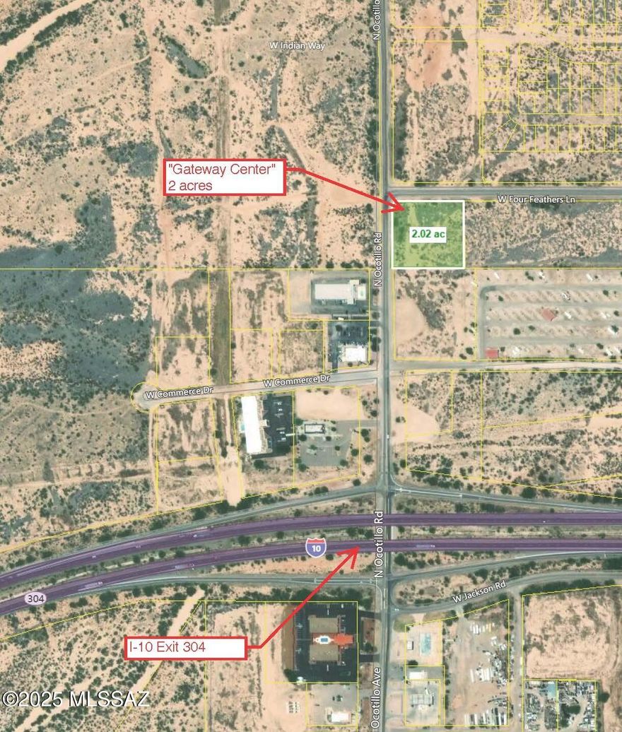 Corner commercial lot with great I-10 access.  Electric, water, and sewer to lot line.

Great location just 1/4 mile from I-10 exit off and on ramp.