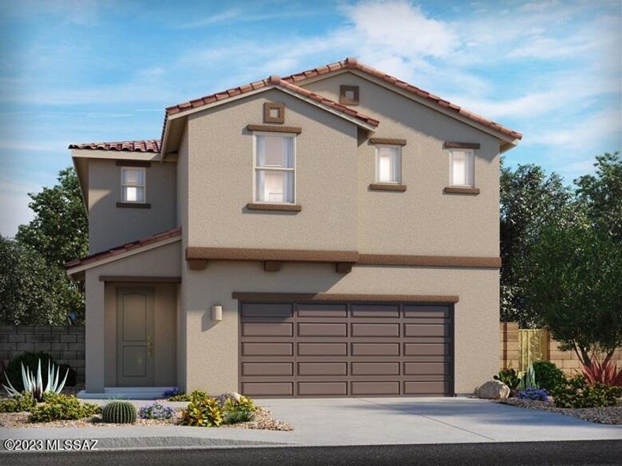 Brand NEW energy-efficient home ready Mar 2024! The open concept kitchen overlooks the great room and makes hosting friends and family a breeze. Espresso cabinets with cream/black granite countertops, Travertine-look tile flooring and warm grey carpet in our Cool package. Visit Las Patrias at Star Valley in Tucson, AZ. Located less than 10 minutes from I-10, Las Patrias offers convenient access to employment centers and downtown Tucson. This family-friendly community features several amenities such as bike and walking trails and playgrounds. We also build each home with innovative, energy-efficient features that cut down on utility bills so you can afford to do more living.* Each of our homes is built with innovative, energy-efficient features designed to help you enjoy more savings.