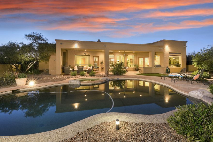 *DESERT ELEGANCE*  ENCHANTING HOME IN ORO VALLEY FILLED W/CHARM & CUSTOM DECOR! HIDDEN TREASURE IS PERCHED ON PREM .84 AC HOMESITE! POPULAR EAST FACING EXPOSURE BORDERS NATURAL DESERT...PANORAMIC'' PUSCH RIDGE'' MTN VIEWS EMBRACE YOUR ENTIRE HM! HEAVENLY BKYD- ENJOY ALFRESCO COOKING-BUILT IN BBQ/GRANITE CTR, COV'D PATIO- COZY WOOD BURNING FP, SPARKLING PEBBLE TEC POOL/SPA, GRASS,MATURE TREES & KIDDIE PROOF FENCE! ORIGINIAL OWNERS- HAVE TASTEFULLY DECORATED & CARED FOR THIS HOME! UPGRADES GALORE- GREAT RM, WALLS OF WINDOWS, STONE/WOOD FLOORS, 8 FT WOOD DRS, CHERRY CABINETRY, GRANITE SLABS, DACOR /SUB ZERO/ASKO APPLIC, OVERSIZED ISLAND, POT FILLER, COURTYARD ENTRY, MASTER SPA BATH W/FREE STANDING TUB- HUGE SHOWER, ALL CUSTOM WINDOW TREATMENTS , EXPANDED ''3 CAR ''GAR W/SEP STORAGE! TRUE GEM!