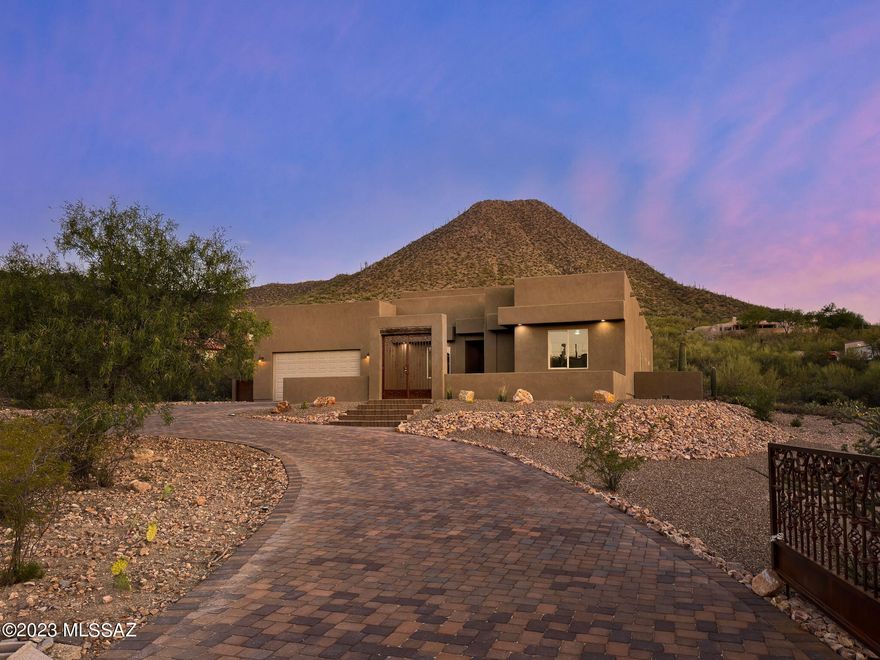 Welcome to this stunning new contemporary masterpiece, located in the sought-after Star Pass area. Offering 2,620 square feet of luxurious living space. This property provides ample room for relaxation and comfort. Step inside and be captivated by the open floor plan, adorned with neutral colors that create a modern ambiance. The exquisite architectural style, highlighted by tray ceilings adding a touch of elegance. The kitchen is a chef's dream, boasting premium appliances, double ovens, and an abundance of natural light that floods the space. Imagine cooking and entertaining in this ''gourmet'' kitchen that caters to all your culinary desires. The primary bedroom offers mesmerizing mountain views, providing a serene retreat from the outside world. Unwind after a long day and savor the beauty of nature right from the comfort of your bed. Step outside and be greeted by attractively landscaped grounds, accented by breathtaking mountain views. Enjoy the sunrise and sunset from your patio, as you revel in the tranquility of your surroundings. Located in a highly desirable neighborhood, this premium lot offers the perfect blend of privacy and convenience. With an extended driveway and a 2 car garage, you'll have plenty of space for your vehicles and guests. Sub panel installed and ready for your RV or future pool/spa. Extended patio features cool deck, gas stub, water connection and exhaust vent installed and ready for your dream patio. Don't miss out on this incredible opportunity to own a brand new home in this desirable area with NO HOA. Impeccably crafted with attention to detail and modern features such as upgraded cabinets throughout, pot filling faucet, double shower heads, fireplace, multi sliding doors, and utility sink, this home is a true gem. Embrace the luxury and comfort this property offers, and make it your own today.