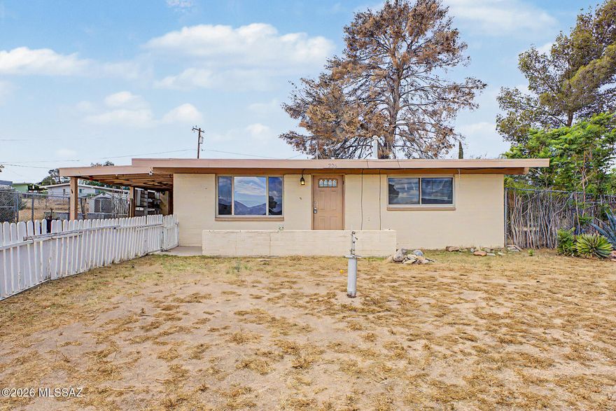 Unlock the possibilities in this single-level home, ready to be transformed into your ideal living space! Offering 2 bedrooms and 1 bathroom, this home presents a wonderful opportunity to personalize and create something truly special. A fenced-in front yard is just the beginning, complemented by carport parking, an extended driveway, and a convenient storage shed. Inside, you'll find a formal living room filled with abundant natural light, enhanced by newer dual-pane windows for improved energy efficiency and comfort. The eat-in kitchen features a gas range and wood cabinetry, ready for your personal touch. The home also includes a newer HVAC system, adding year-round comfort and peace of mind. Perfectly sized bedrooms provide cozy retreats, while the screened-in patio offers a relaxing space to unwind. The spacious backyard, complete with a mature tree, provides endless potential to create your own outdoor oasis. A separate workshop rounds out the property--ideal for projects, hobbies, or additional storage.

Make this yours!