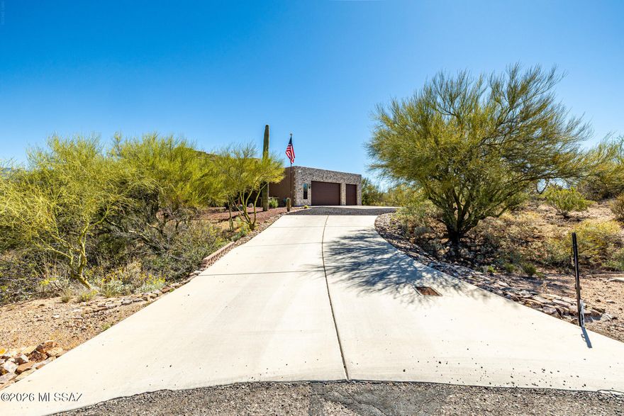 New Price! Look no further! This 4 bed, 2 bath home in Rincon Desert Estates is the one for you! Great curb appeal, a no-fuss desert landscape, Extended 3 car garage are just the beginning. Inside you will find a spacious living area and family room showcasing a woodburning/gas fireplace. High ceilings and trending palette throughout! The fabulous kitchen is equipped w/everything the aspiring chef needs, ample new cabinetry, solid surface counters, mosaic tile backsplash, new high-end appliances, a two-tiered island, and a breakfast nook w/a bay window. The primary suite showcases soft carpet, a walk-in closet, a private bath w/dual sinks, jetted tub, and direct outdoor access.  Backyard oasis includes a covered patio, extended seating area, and a sparkling pool w/180-degree panoramic area, and a sparkling pool w/180-degree panoramic views! Mostly all new windows!  1.19 acres. Driveway has a special honey-comb style gravel grid. This one won't last long as it is well maintained, move-in ready offering a fantastic opportunity to personalize and call it your own or investors can Airbnb or Furnished Finder! Great potential income! It will pay for itself!