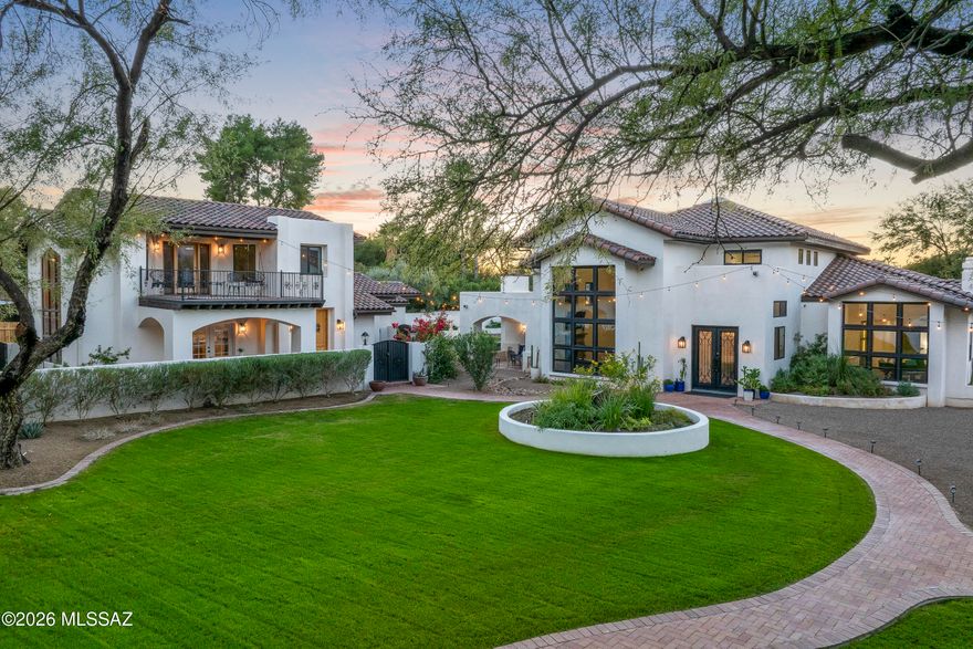 This Stunning & totally remodeled sophisticated contemporary style home is truly breathtaking & situated on a beautiful & professionally landscaped corner homesite in prestigious guard gated Tucson Country Club. From the moment you enter this exceptional home with over 4118 sq. ft you will fall in love with the light & open living area featuring a dramatic living room with 20 ft. high ceilings, incredible floor to ceiling windows, exquisite fireplace,  formal dining area, gourmet island kitchen with white cabinets, spacious island with quartz countertops, the finest stainless steel appliances, including Wolf 6 burner gas range with griddle, Wolf double ovens with convection, Wolf microwave, Sub Zero Refrigerator/freezer, 2 dishwashers , extra prep sink, walk in pantry, ......continued..... ..... lovely breakfast nook, family room with fireplace, gorgeous brick floors, 4 bedrooms & a study or 5 bedrooms & 5 1/2 baths in the main house, each with quartz countertops & designer tile flooring. The primary suite is a private oasis with fireplace , luxurious bath, quartz countertops, double sinks, soaking tub, fabulous shower with designer tile, chromotherapy, large walk -in closet with an extra stackable washer & dryer & French doors to a private covered patio. The laundry room includes a washer, dryer, sink & there is an oversized 2 car garage with storage rooms. The one of a kind guest house with 1352 sq. ft. features a Great Room with high ceilings, large picture windows, floor to ceiling bookcases, lovely kitchen, 2 bedrooms, 2 baths, covered patio and upstairs balcony. Enjoy gracious outdoor living with a spool, covered ramada with barbecue, lounging areas, artificial turf on the side yard & real grass lawn in the front yard, reclaimed water for the landscaping, concrete tile roof,  serene privacy and mountain views!!!!

Seller is a Licensed Real Estate Agent in the State of Arizona