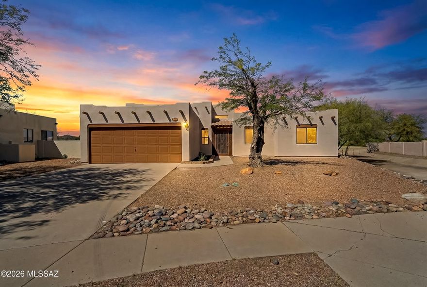 Nestled at the end of the subdivision on a premium private lot, this beautifully updated Southwest-style home captures breathtaking, unobstructed mountain views and the serenity you've been searching for.

Featuring 3 bedrooms and 2 bathrooms, the thoughtfully designed floorplan offers both functionality and comfort, with inviting living spaces and cozy finishes throughout. The heart of the home showcases newer high-end cabinetry, sleek stainless steel appliances, and quality upgrades that blend style with everyday practicality. A soft water system adds convenience, while abundant natural light enhances the warm, welcoming atmosphere.

Step outside to your own private retreat -- a refreshing pool perfectly positioned to take in the dramatic desert sunsets and surrounding mountain vista With its prime location, elevated lot, and tasteful updates, this home delivers the ideal balance of privacy, beauty, and modern Southwest living.

Don't miss the opportunity to own this exceptional property in a truly special setting. Agent/Owner