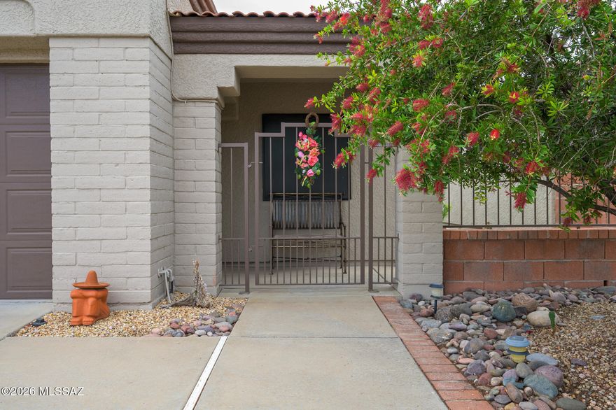 This inviting, well-maintained home of 2 BR, 2.5 BA (plus den) offers 1723 sq. ft. of comfortable living space designed for relaxation and convenience.  The spacious kitchen features a breakfast bar and nook, perfect for casual dining, while the windows in kitchen, LR, and primary BR frame lovely mountain views.  The home includes a separate laundry room with its own sink, adding functionality to the space.  A 2-car garage provides ample parking, along with a dedicated storage area OR a great space for a golf cart.  Located in a desirable neighborhood, there is easy access to the nearby GVR recreation center and pool, making it simple to enjoy an active, social lifestyle. Rear patio affords a quiet and relaxing space to view the majesty of the mountains.  There are many updates, too.